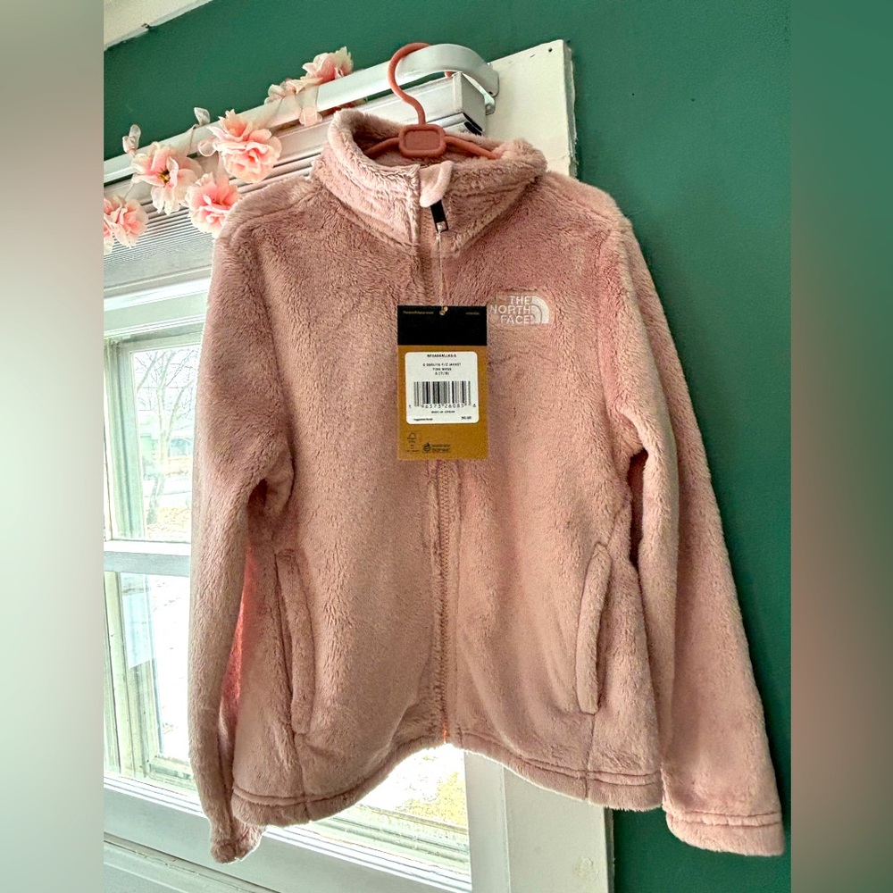 NWT North Face Girls Osolita Full Zip Jacket small (7/8) pink moss